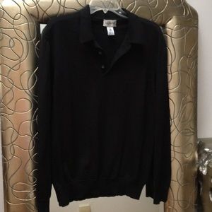 Like New Alfani Merino Wool Black Sweater M